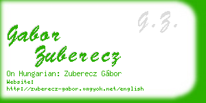 gabor zuberecz business card