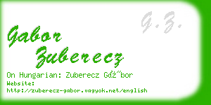 gabor zuberecz business card